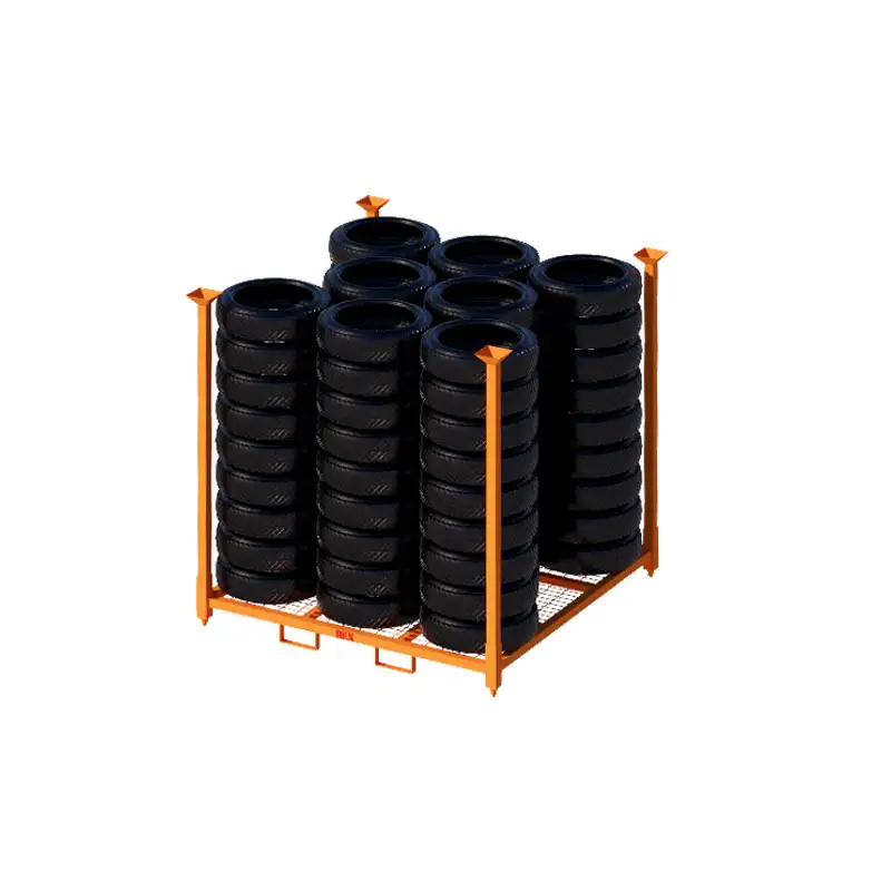 72×72×72-Inch Stackable Tire Rack Specifically for Motorcycle Tires - Gallery Image 1