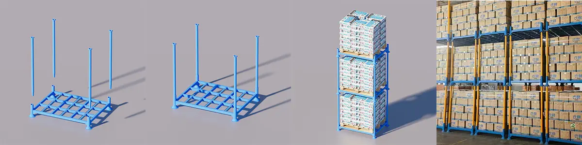 Foldable tire rack usage