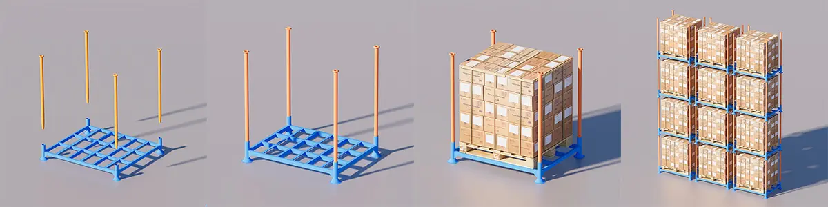 Foldable tire rack usage