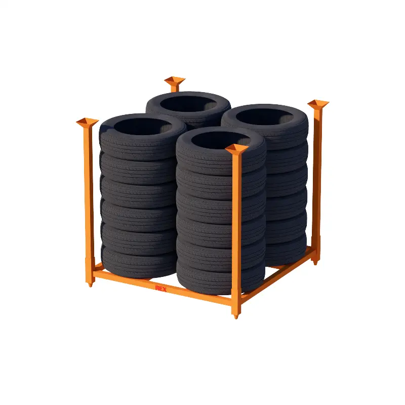 1524 x 1524 mm Stackable Tyre Rack – Passanger Car & SUV Tyre Storage Solution - Gallery Image 1