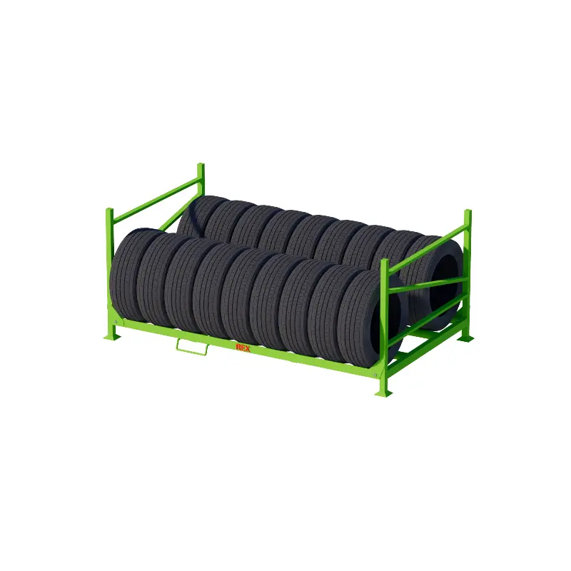 2200x1250x950mm Folding Tire Rack for Passenger Car & SUV Tires - Gallery Image 1