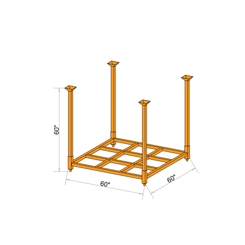 60″×60″×60″ High-Capacity Tire Rack - Gallery Image 1