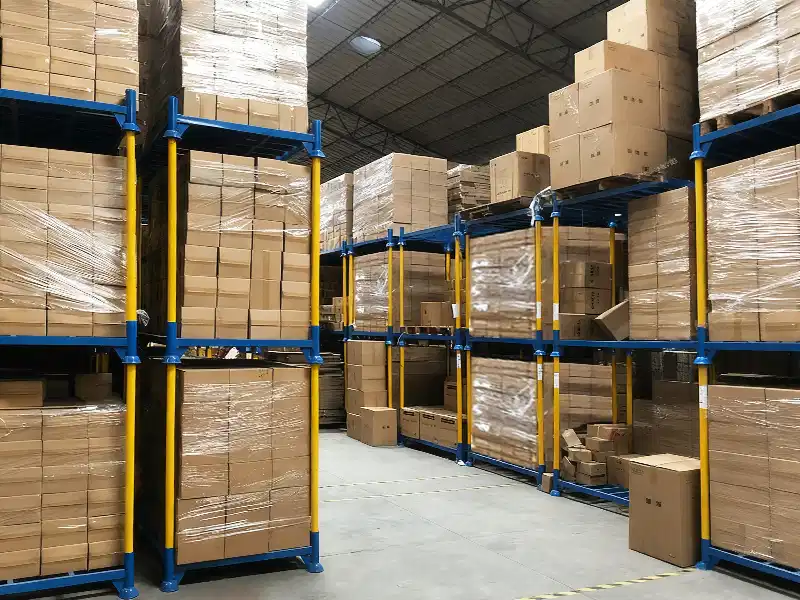 Warehouse stacking racks